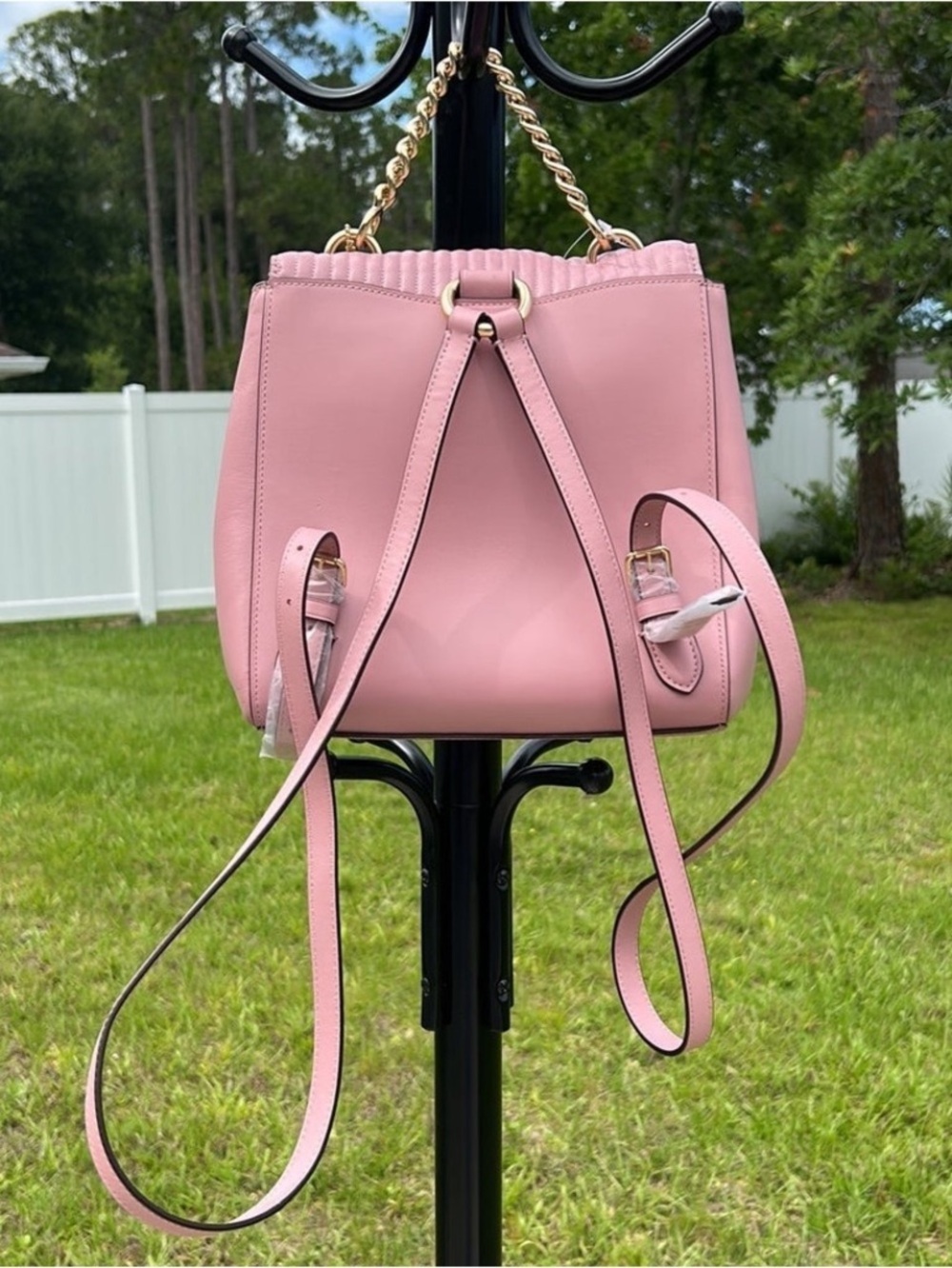 NWT pink Coach backpack